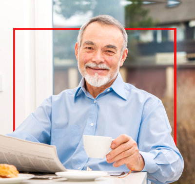 old man having a breakfast