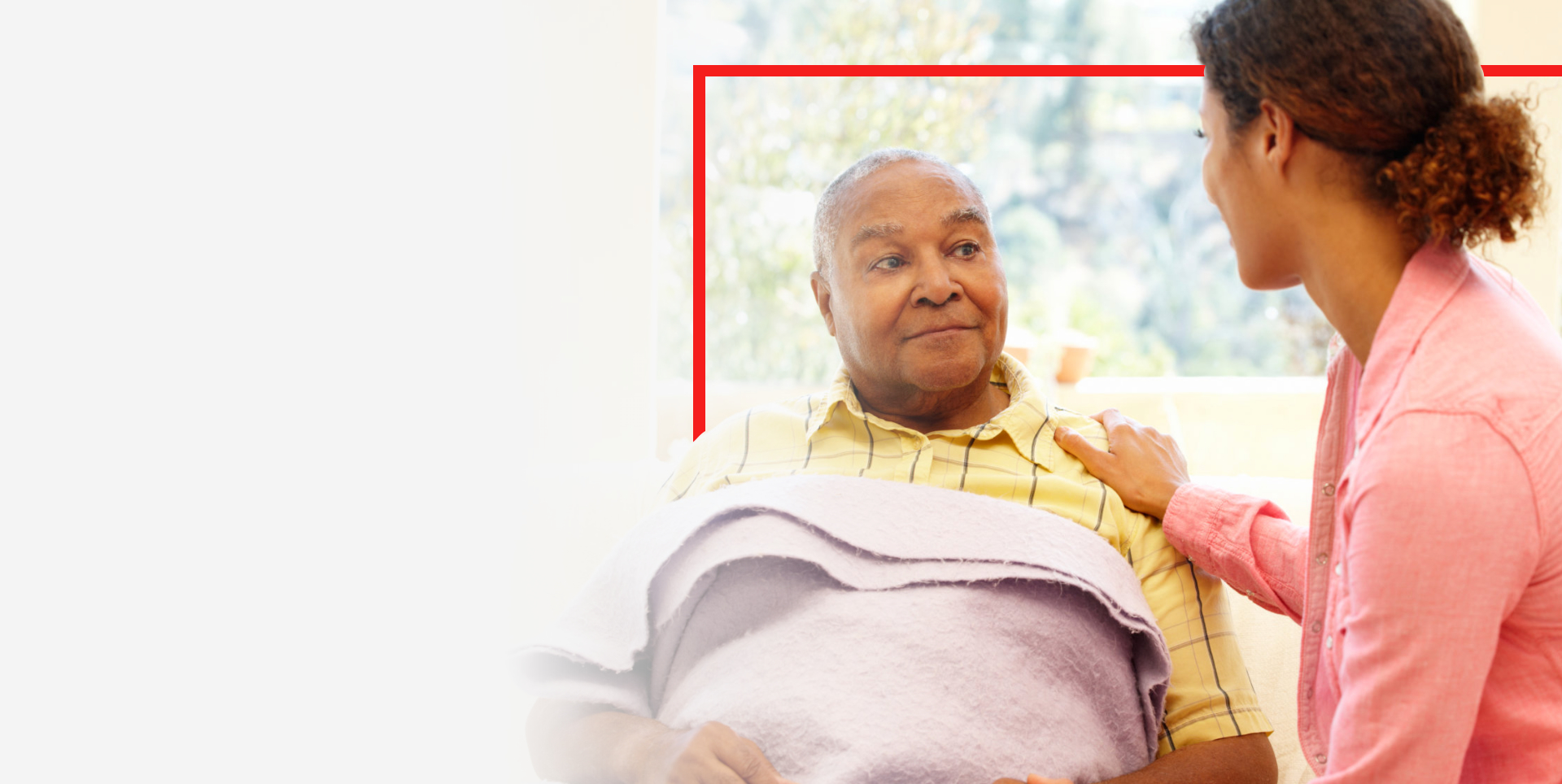 Man with his caregiver